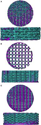 Influence of Additive Manufactured Scaffold Architecture on the Distribution of Surface Strains and Fluid Flow Shear Stresses and Expected Osteochondral Cell Differentiation